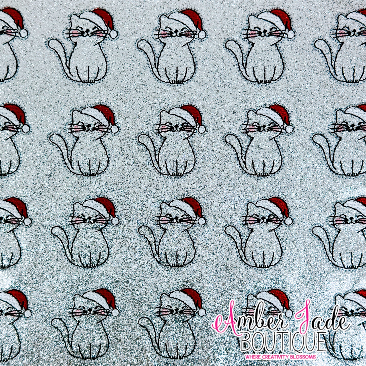 Christmas Cat Santa - SILVER