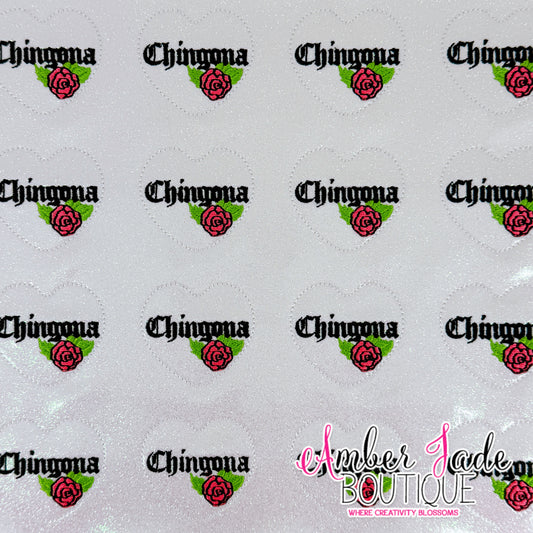 Chingona Heart Rose