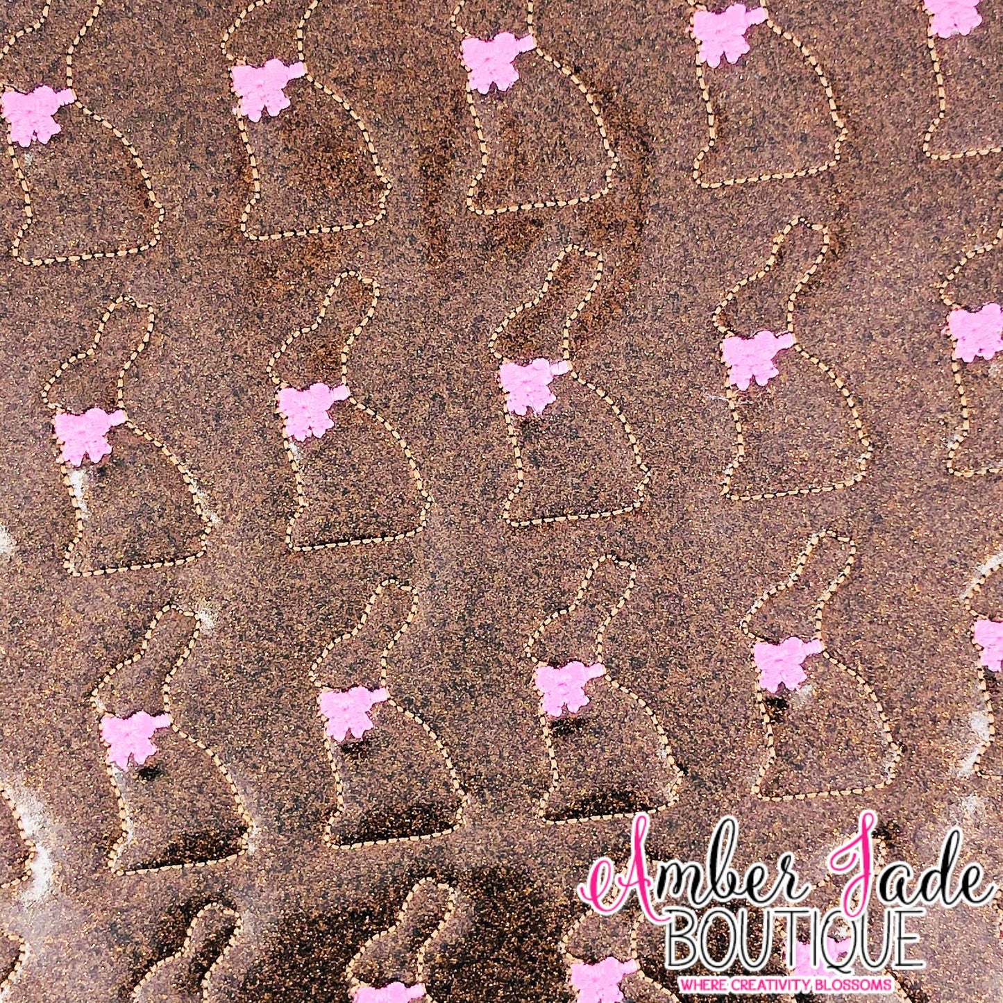 Chocolate Bunny with Pink Bow