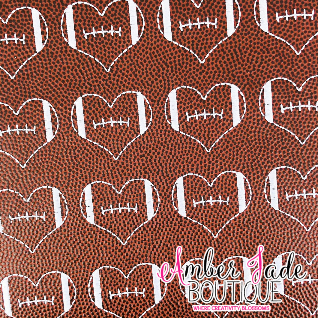 Football Heart (Textured Football Vinyl)