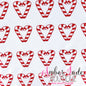 Candy Cane Heart - RED