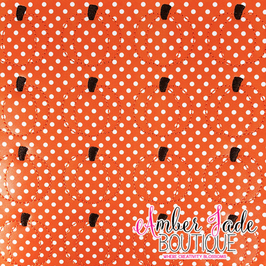Polka Dot Pumpkin 2 - Vegan Leather