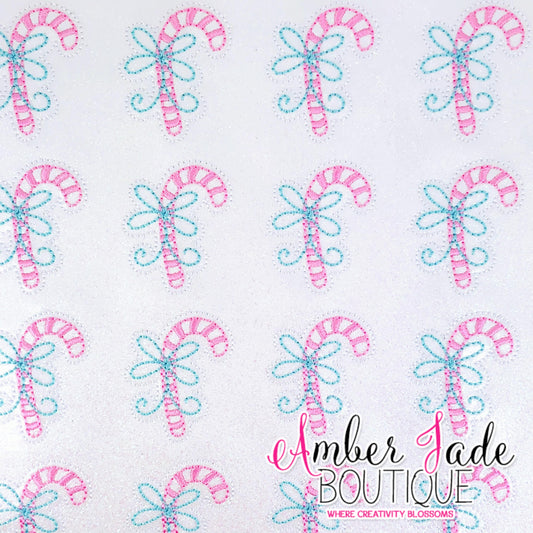 Candy Cane With Bow - PINK
