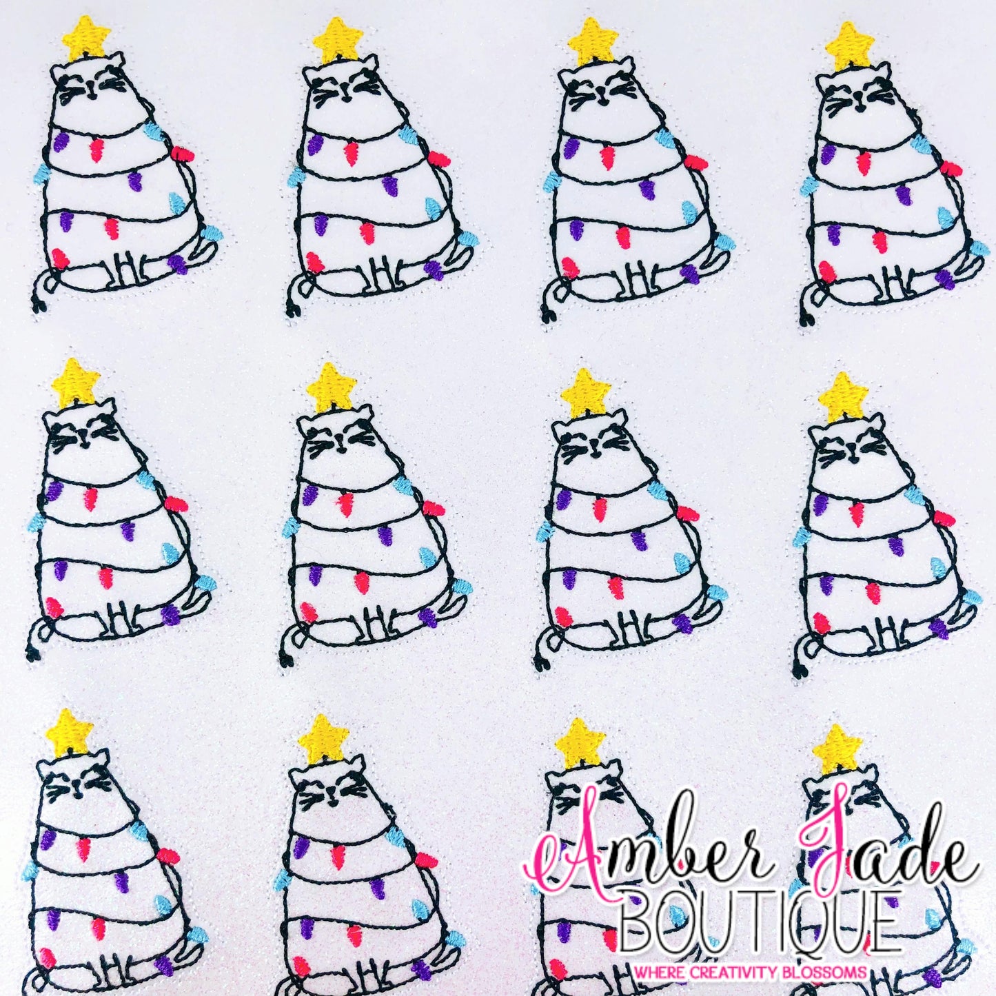 Christmas Tree Kitty - Set of 3