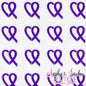 Awareness Ribbon Heart - Purple