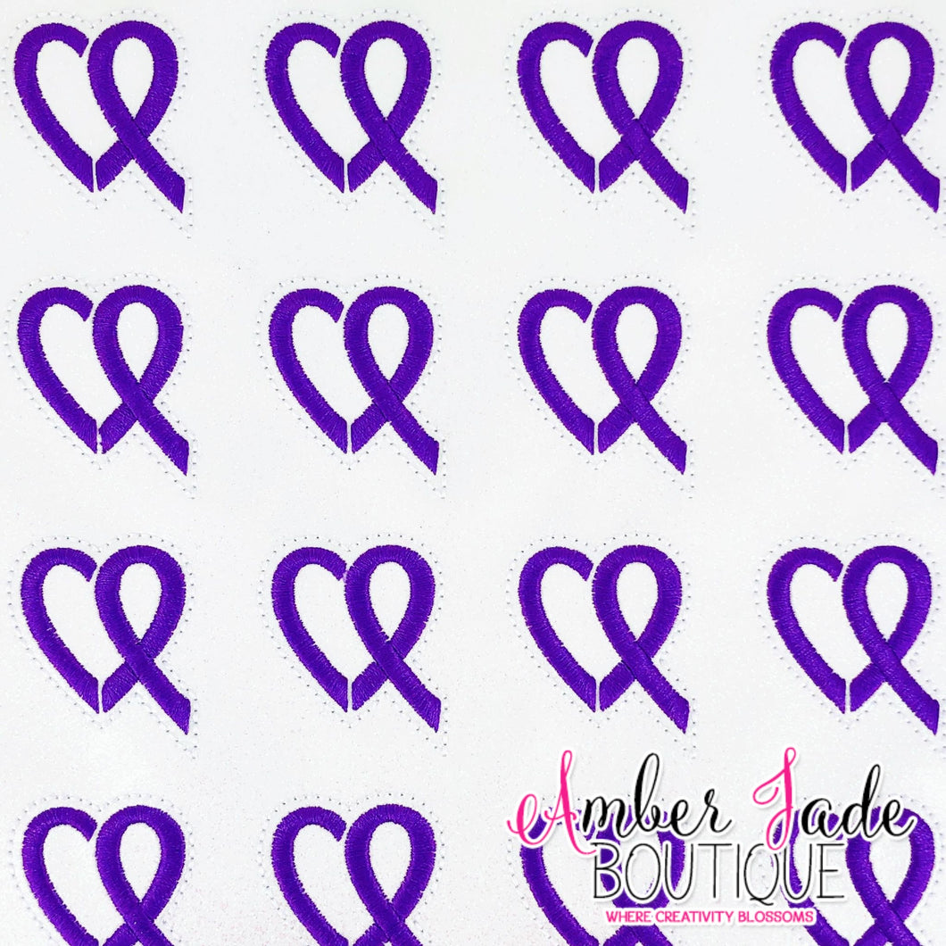 Awareness Ribbon Heart - Purple