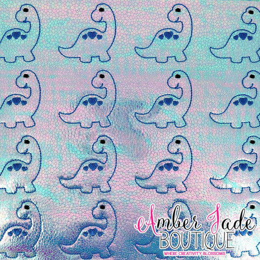 Dino w/ Hearts  (Blue)