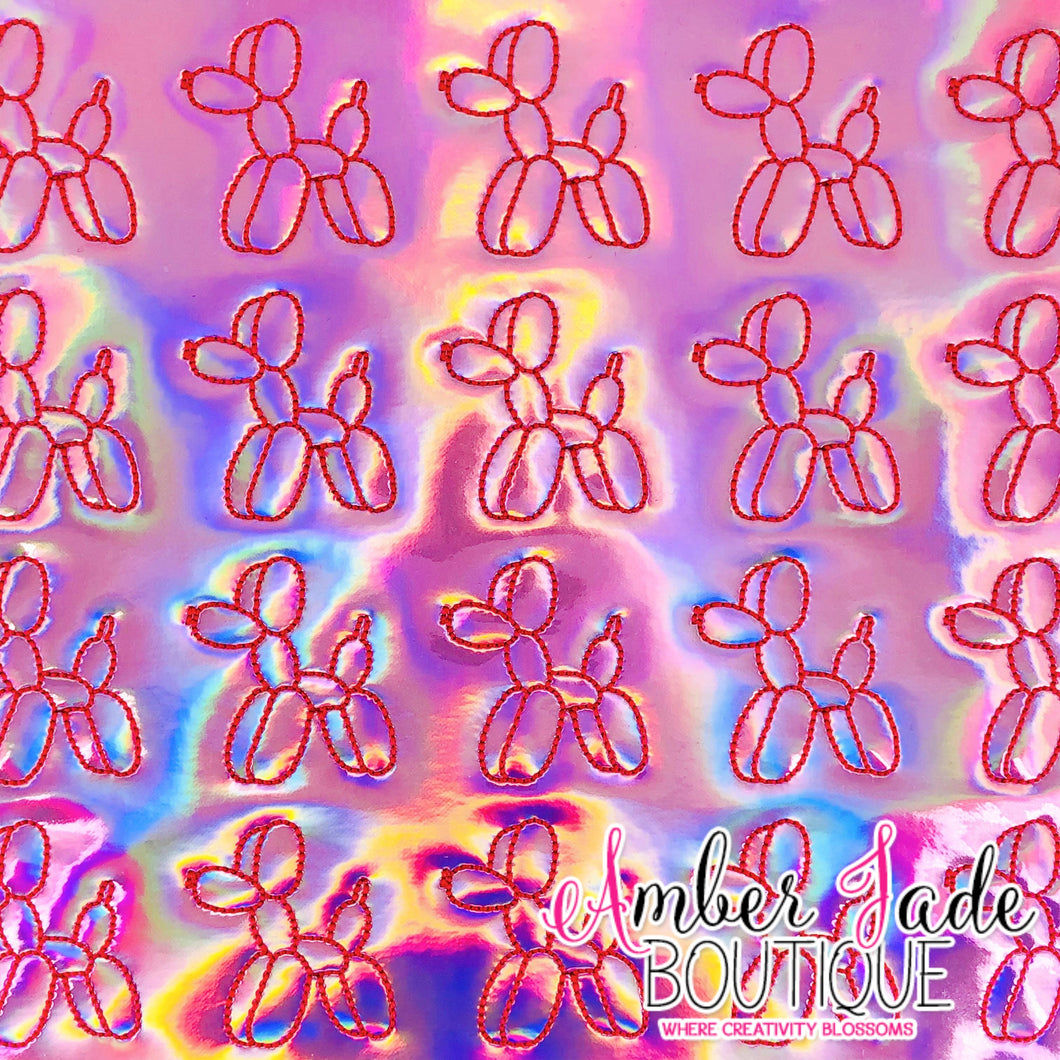 Balloon Dog - Holographic Pink