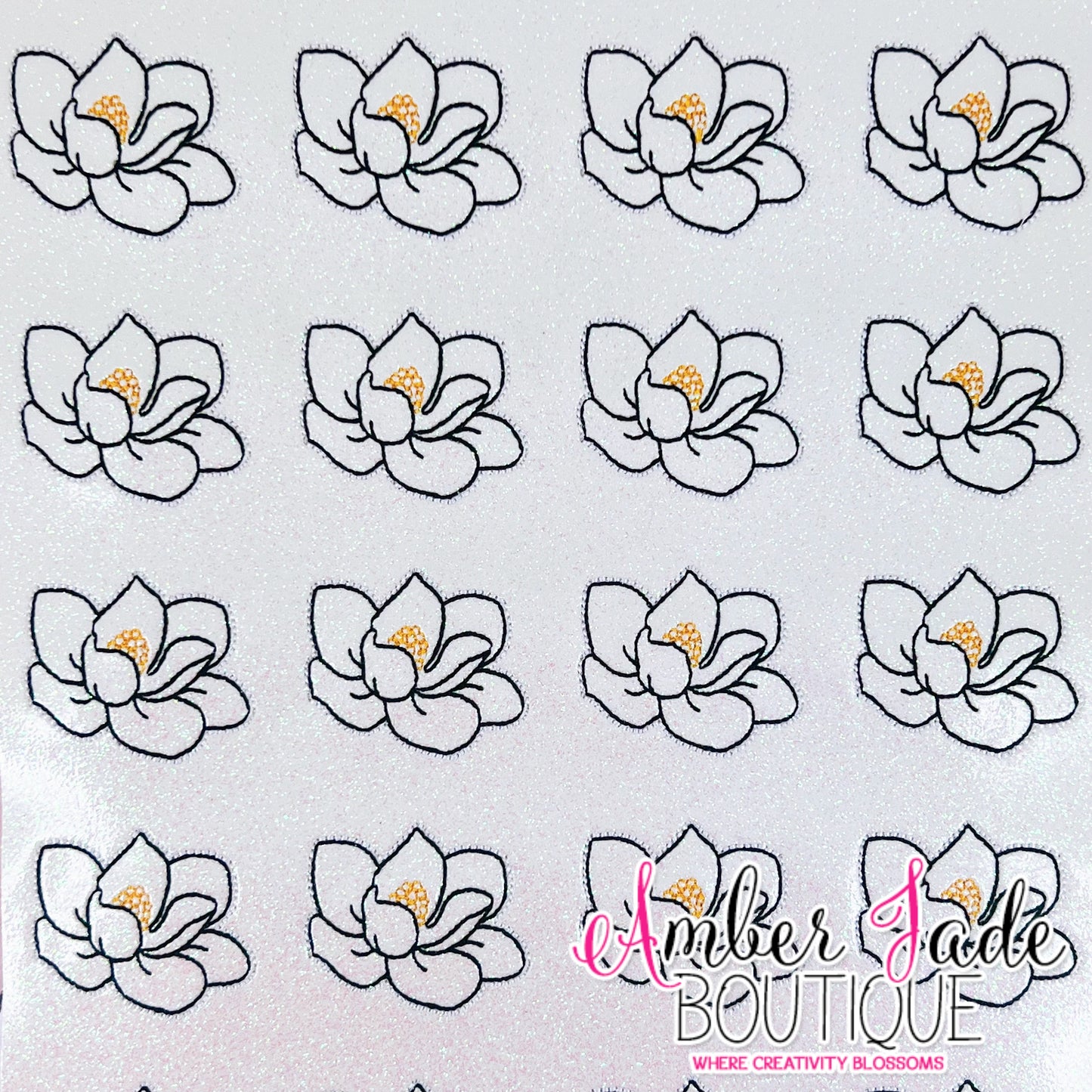 Magnolia - White Glitter