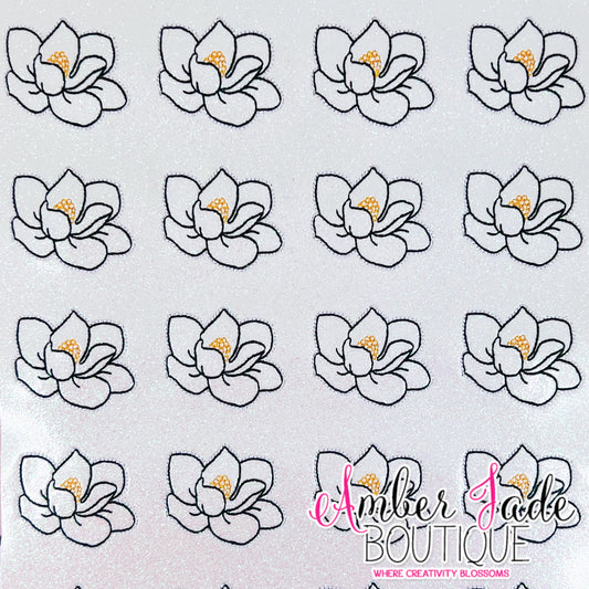 Magnolia - White Glitter