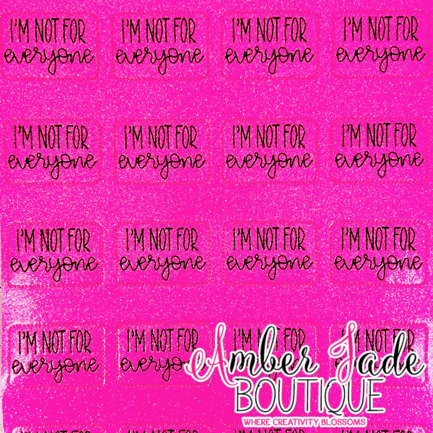 I'm not for everyone