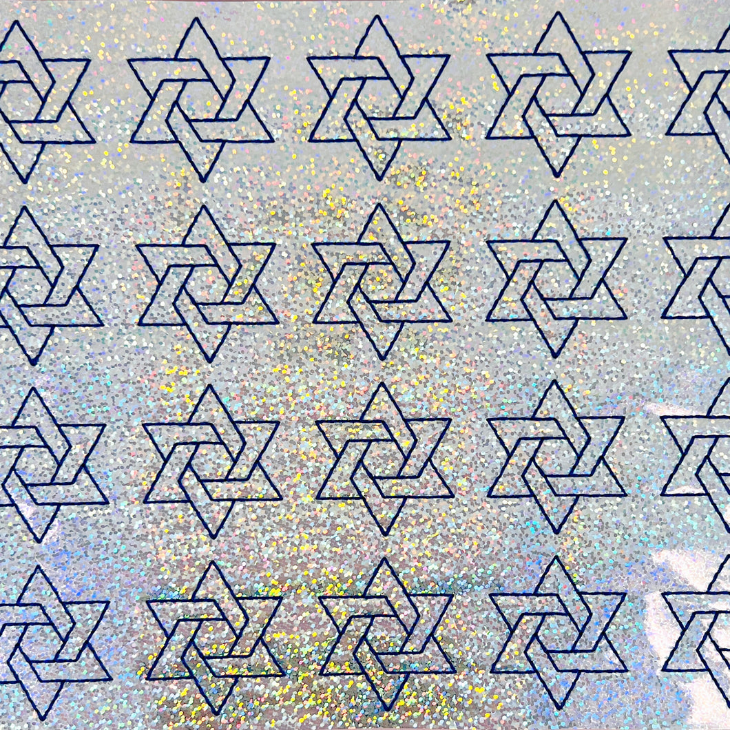 Star of David - Silver Confetti