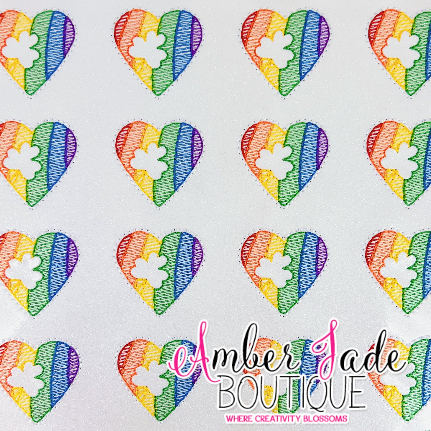 Clover Rainbow Heart