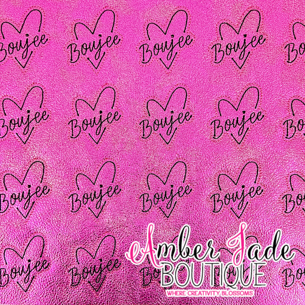 Boujee Heart - Pink Metallic